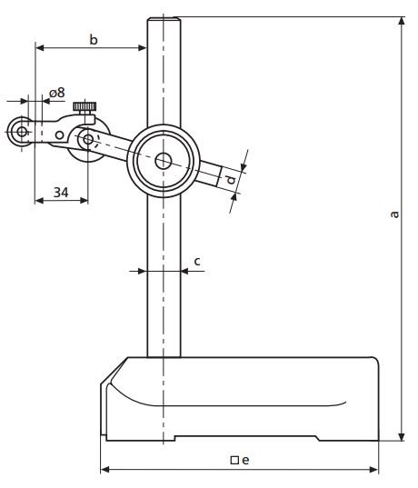 Đế gá đồng hồ so với chân đế tam giác MarStand 815 GN