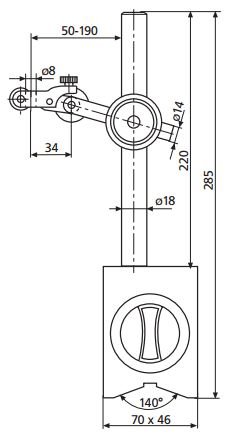 Đế gá đồng hồ so với chân đế từ MarStand 815 MB
