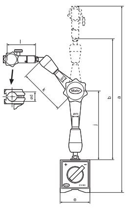Đế gá đồng hồ so với chân đế từ MarStand 815 MG