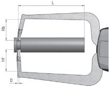 Ngàm đo kích thước loại điện tử MaraMeter 838 EA