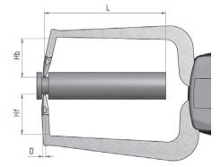 Ngàm đo kích thước loại đồng hồ MaraMeter 838 TAZ