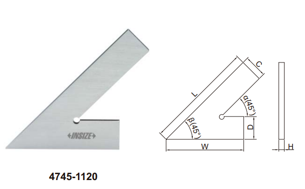 Thước đo góc 45° Insize 4745