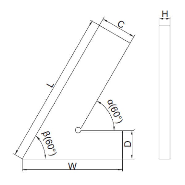 Thước đo góc 60° Insize 4760