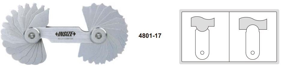 Dưỡng đo góc (radius) Insize 4801