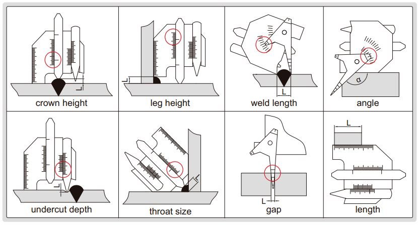 Set thước đo mối hàn Insize 4838