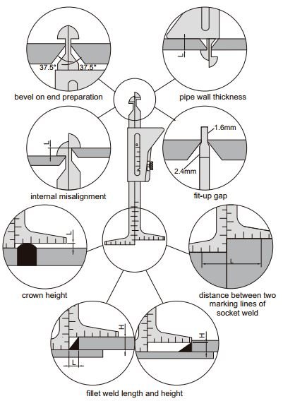 Thước đo ống hàn Insize 4839