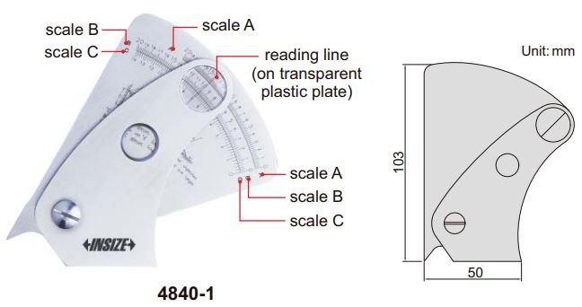Thước đo mối hàn Insize 4840