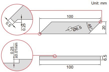 Thước đo vết lõm mối hàn Insize 4849
