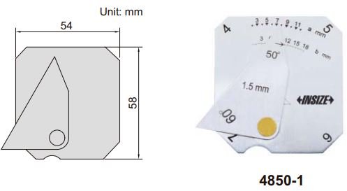 Thước đo mối hàn Insize 4850