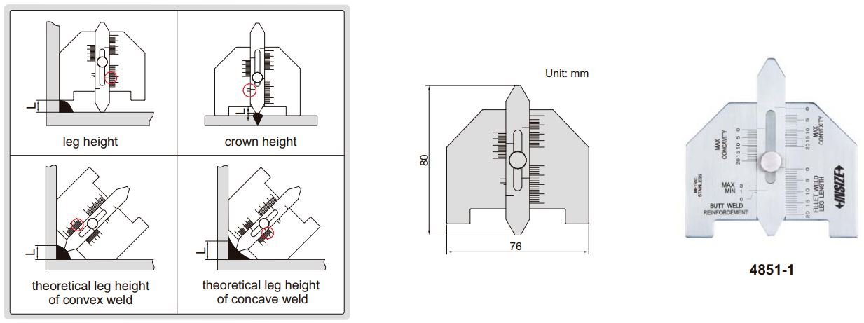 Thước đo mối hàn Insize 4851