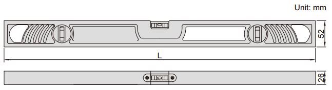 Thước thủy (nivo) hợp kim nhôm Insize 4911