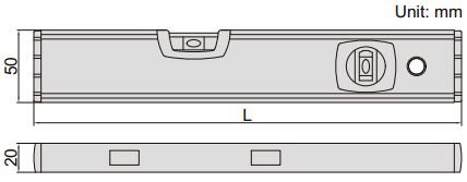 Thước thủy (nivo) hợp kim nhôm (loại cơ bản) Insize 4918