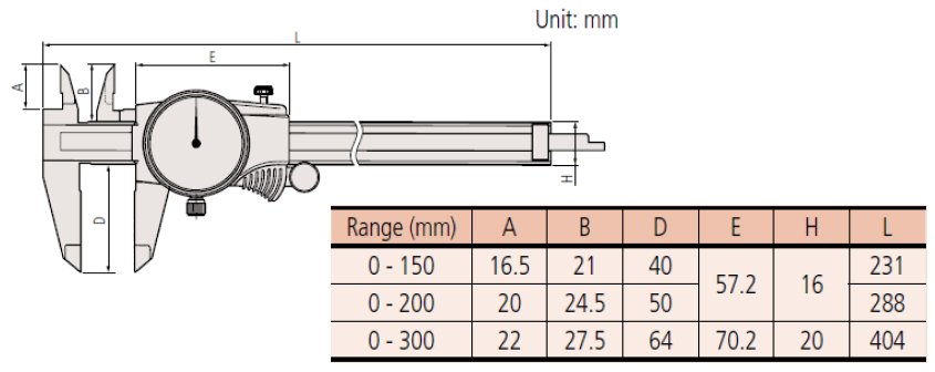 Thước kẹp cơ khí Mitutoyo bản tiêu chuẩn 530
