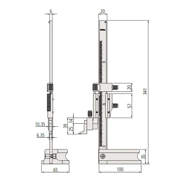 Thước đo cao cơ khí Mitutoyo 506-207 2 Thước đo cao cơ khí Mitutoyo 506-207