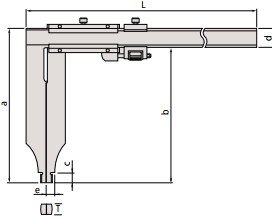 Thước kẹp cơ khí mỏ dài Mitutoyo 534