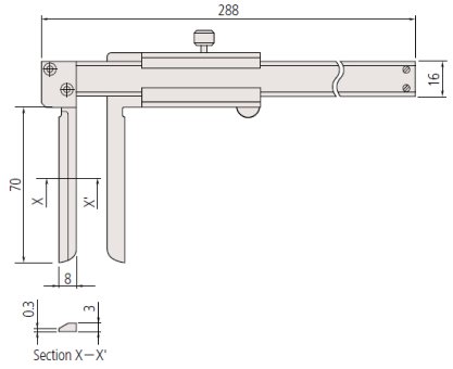 Thước kẹp cơ khí Mitutoyo bản tiêu chuẩn 530
