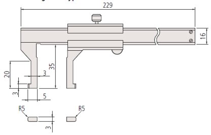 Thước kẹp cơ khí Mitutoyo bản tiêu chuẩn 530