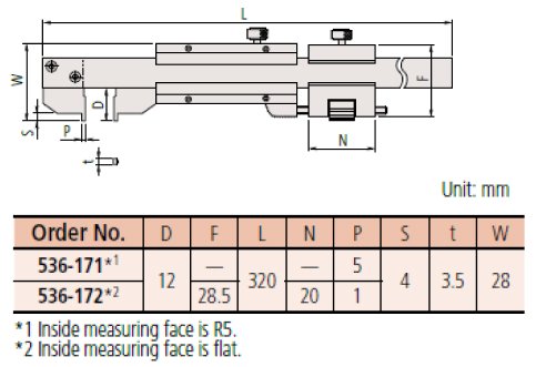 Thước kẹp cơ khí Mitutoyo bản tiêu chuẩn 530