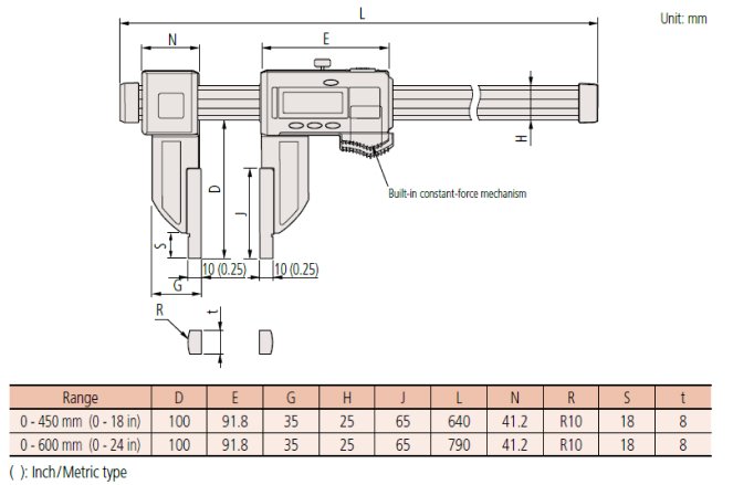 Thước kẹp cơ khí Mitutoyo bản tiêu chuẩn 530