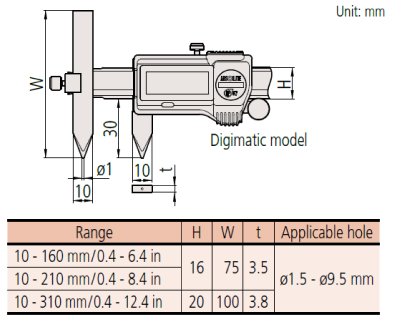Thước kẹp cơ khí Mitutoyo bản tiêu chuẩn 530