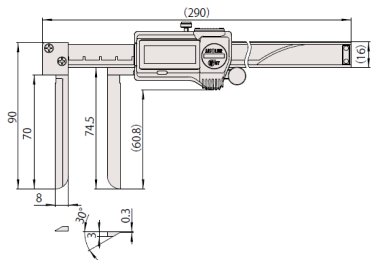 Thước kẹp cơ khí Mitutoyo bản tiêu chuẩn 530