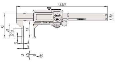 Thước kẹp cơ khí Mitutoyo bản tiêu chuẩn 530