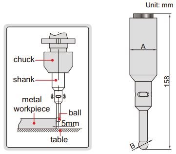 Đầu rà biên CNC (loại cán lớn) Insize 6572-1 2 Đầu rà biên CNC (loại cán lớn) Insize 6572