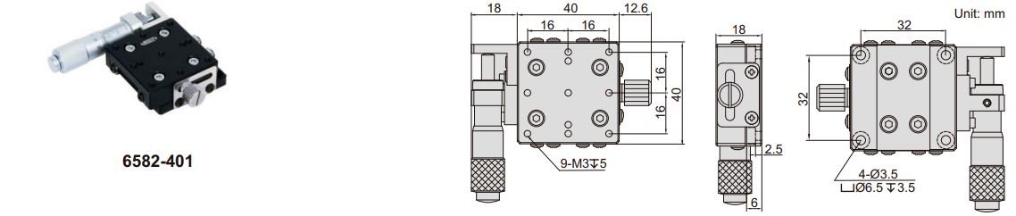 Đế chỉnh trục X Insize 6582