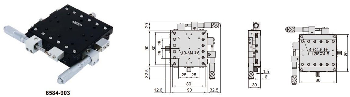 Đế chỉnh trục XY Insize 6584