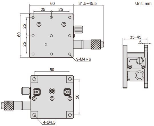 Đế chỉnh trục Z Insize 6586