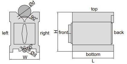 Khối V từ (loại cao cấp) Insize 6898