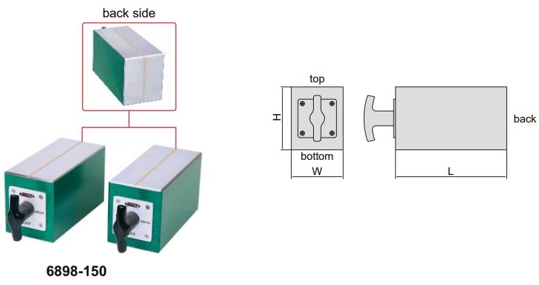 Khối từ chữ nhật Insize 6898