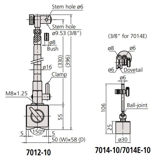 Đế từ Mitutoyo SERIES 7
