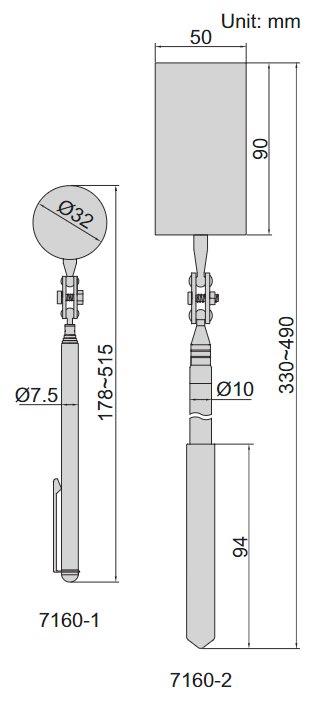 Gương soi kiểm tra Insize 7160