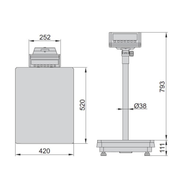 Cân sàn điện tử Insize 8501