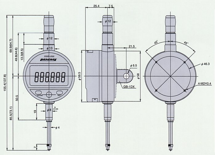 Đồng hồ so điện tử Peacock