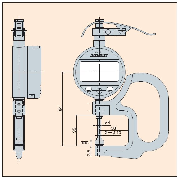 Đồng hồ đo độ dày điện tử Peacock