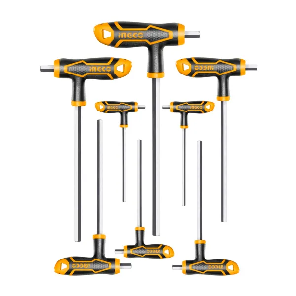 Bộ 8 chìa lục giác tay cầm chữ T INGCO HHKT8083