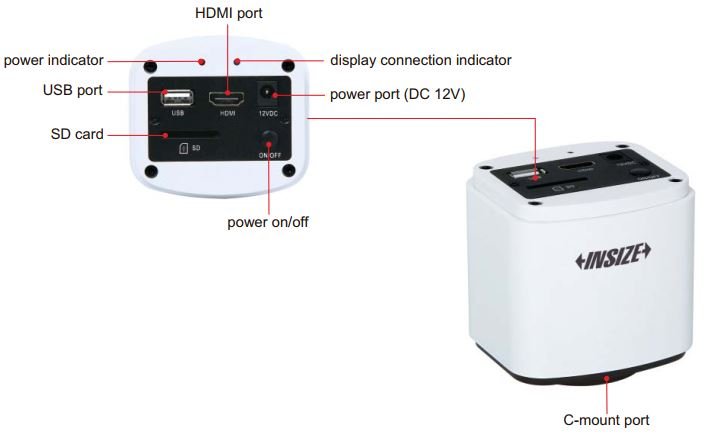 Máy ảnh kỹ thuật số cho kính hiển vi Insize ISM-CM20