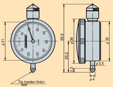 Đồng hồ đo lỗ trong Peacock U series