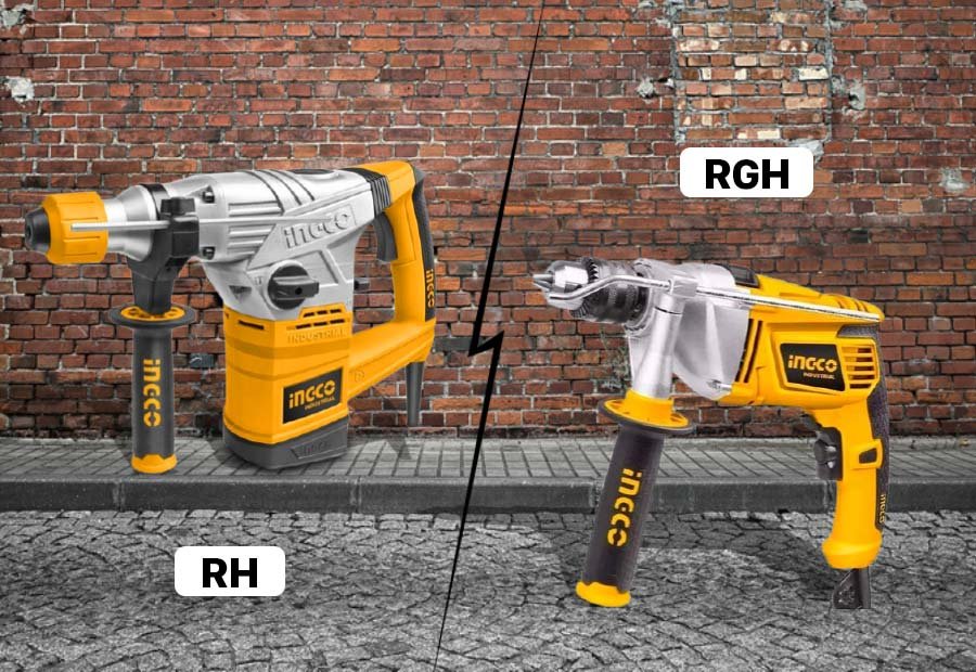 Sự khác nhau giữa máy khoan đục INGCO RGH và INGCO RH Sự khác nhau giữa máy khoan đục INGCO RGH và INGCO RH