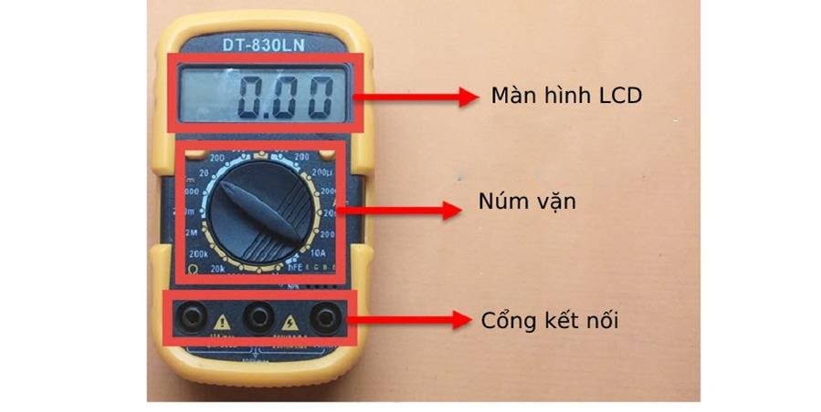 Các bộ phận trên đồng hồ vạn năng