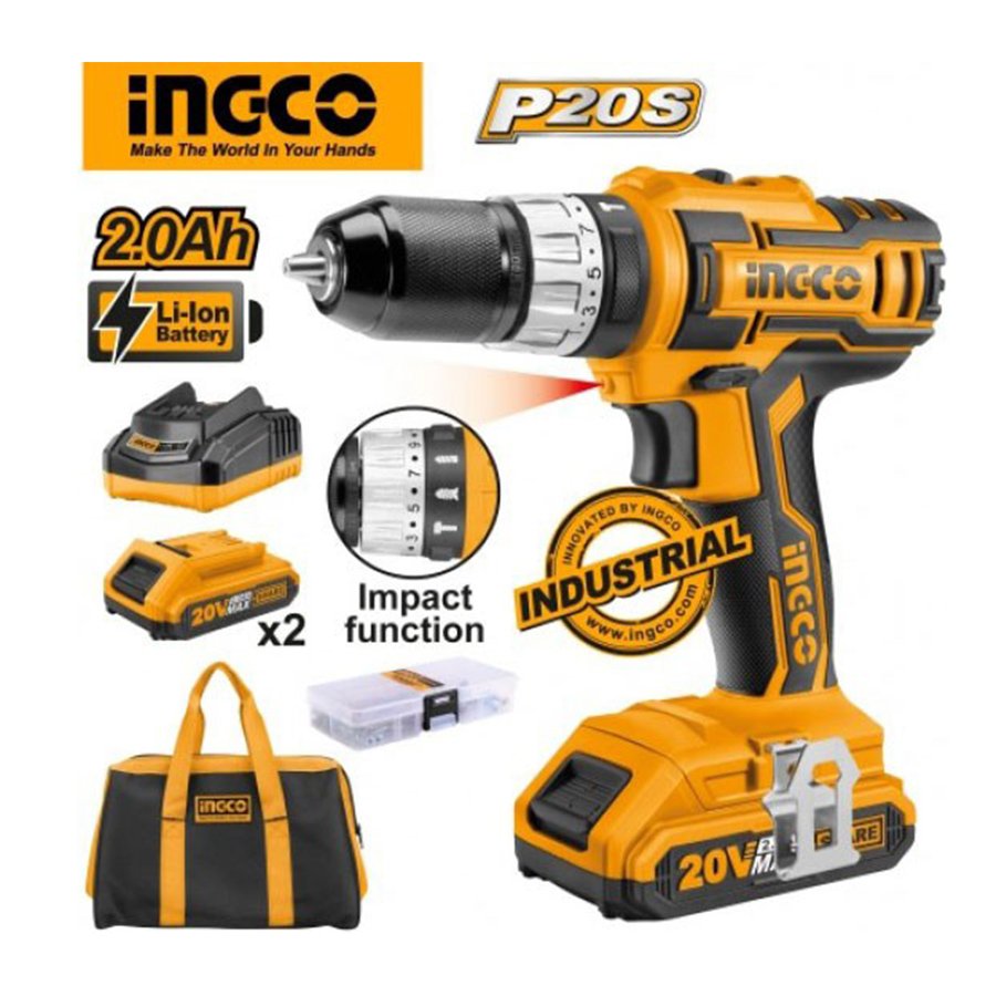 Kiểu dáng máy khoan dùng pin INGCO nhỏ gọn, dễ thao tác Kiểu dáng máy khoan dùng pin INGCO nhỏ gọn, dễ thao tác