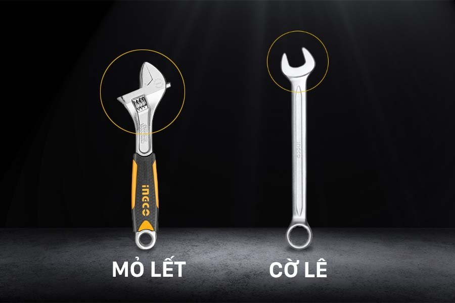 So sánh/ phân biệt cờ lê và mỏ lết