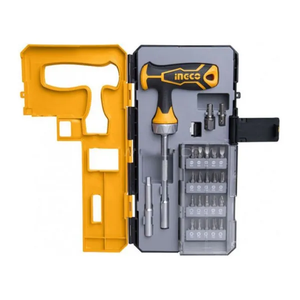 Bộ 25 tua vít tay cầm chữ T INGCO HKSDB0258